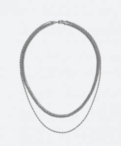 Mnml A1 Double Chain - Silver Accessories