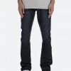 Mnml B167 Paisley Flare Denim - Black