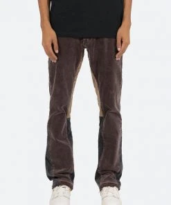 Mnml B356 Corduroy Flare Pants - Brown Denim