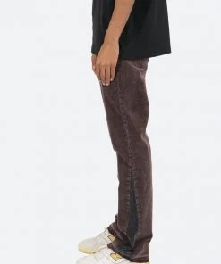 Mnml B356 Corduroy Flare Pants - Brown Denim