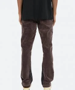 Mnml B356 Corduroy Flare Pants - Brown Denim