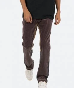 Mnml B356 Corduroy Flare Pants - Brown Denim