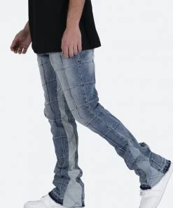 Mnml B420 Paneled Flare Denim - Blue