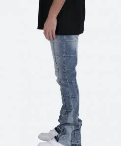 Mnml B420 Paneled Flare Denim - Blue