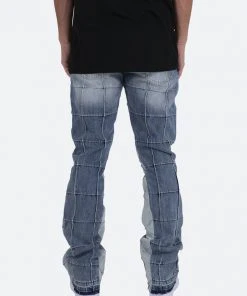Mnml B420 Paneled Flare Denim - Blue
