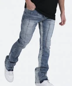 Mnml B420 Paneled Flare Denim - Blue