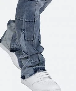 Mnml B420 Paneled Flare Denim - Blue