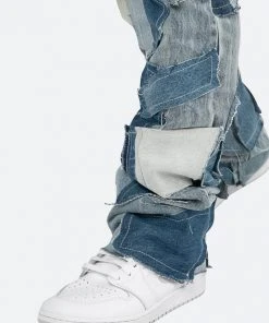 Mnml B424 Patch Flare Denim - Blue