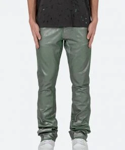 Mnml B427 Metallic Flare Denim - Green