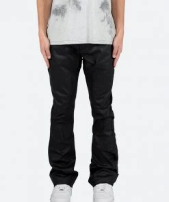 Mnml B447 Waxed Flare Denim - Black