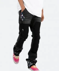 Mnml B448 Work Flare Denim - Black