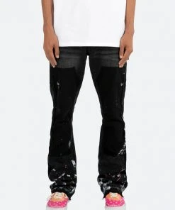 Mnml B448 Work Flare Denim - Black