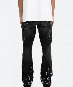 Mnml B448 Work Flare Denim - Black