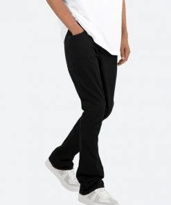 Mnml Denim B472 Twill Flare Pants - Black