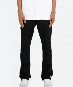 Mnml Denim B472 Twill Flare Pants - Black