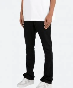 Mnml Denim B472 Twill Flare Pants - Black