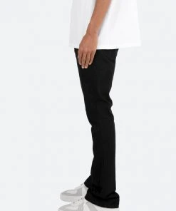 Mnml Denim B472 Twill Flare Pants - Black