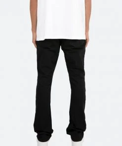 Mnml Denim B472 Twill Flare Pants - Black