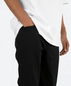 Mnml Denim B472 Twill Flare Pants - Black