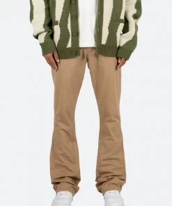 Mnml B472 Twill Flare Pants - Khaki Denim