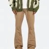 Mnml B472 Twill Flare Pants - Khaki Denim