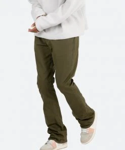 Mnml Denim B472 Twill Flare Pants - Olive