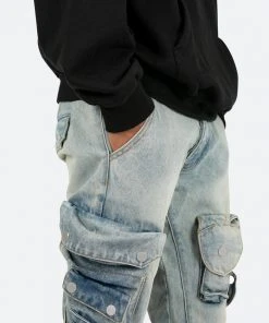 Mnml B480 Cargo Flare Denim - Vintage Blue