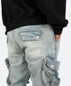 Mnml B480 Cargo Flare Denim - Vintage Blue