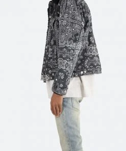 Mnml Outerwear Bandana Sherpa Trucker - Black