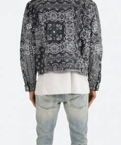 Mnml Outerwear Bandana Sherpa Trucker - Black