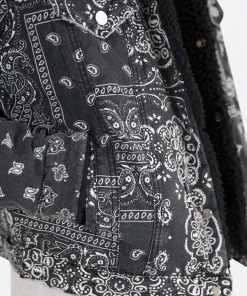 Mnml Outerwear Bandana Sherpa Trucker - Black