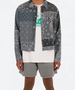 Mnml Tops Bandana Trucker Shirt - Black