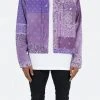 Mnml Bandana Trucker Shirt - Purple Tops