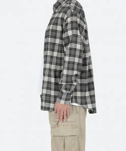 Mnml Basic Flannel Shirt - Brown/Grey