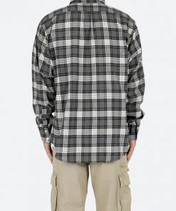 Mnml Basic Flannel Shirt - Brown/Grey
