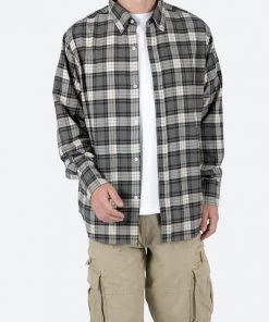 Mnml Basic Flannel Shirt - Brown/Grey