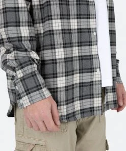 Mnml Basic Flannel Shirt - Brown/Grey