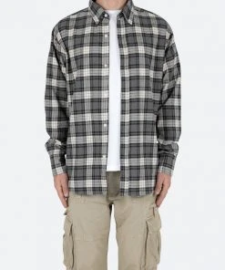 Mnml Basic Flannel Shirt - Brown/Grey