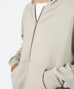 Mnml Basic Zip Up Hoodie - Olive