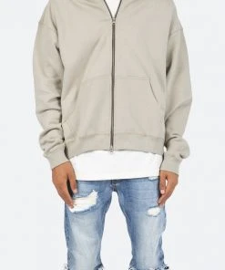 Mnml Basic Zip Up Hoodie - Olive