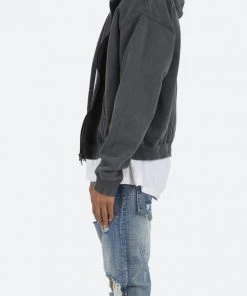 Mnml Outerwear Basic Zip Up Hoodie - Vintage Black