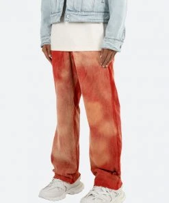 Mnml Bottoms Bleached Corduroy Pants - Brick