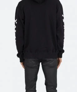 Mnml Outerwear Bones Zipper Hoodie - Black/White