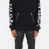 Mnml Outerwear Bones Zipper Hoodie - Black/White
