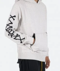 Mnml Outerwear Bones Zipper Hoodie - Grey