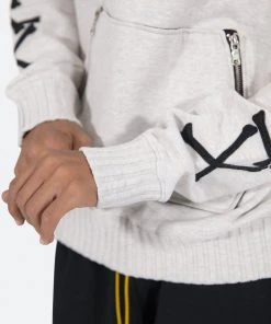 Mnml Outerwear Bones Zipper Hoodie - Grey