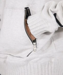 Mnml Outerwear Bones Zipper Hoodie - Grey