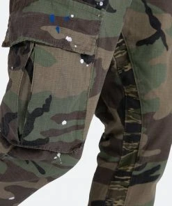 Mnml Bootcut Cargo Pants - Camo Denim