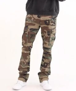 Mnml Bootcut Cargo Pants - Camo Denim
