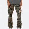 Mnml Bootcut Cargo Pants - Mixed Camo B Flare Denim